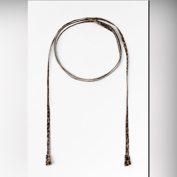 Zara Animal Print Leather Belt - Size 32/85 - NWT - Picture 2 of 3